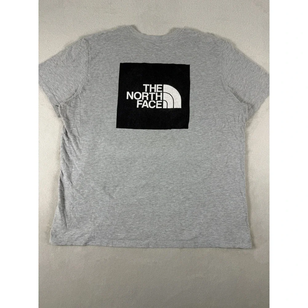 The North Face Men's XL Gray Box Logo Graphic T‎ Shirt Outdoor Streetwear Tee